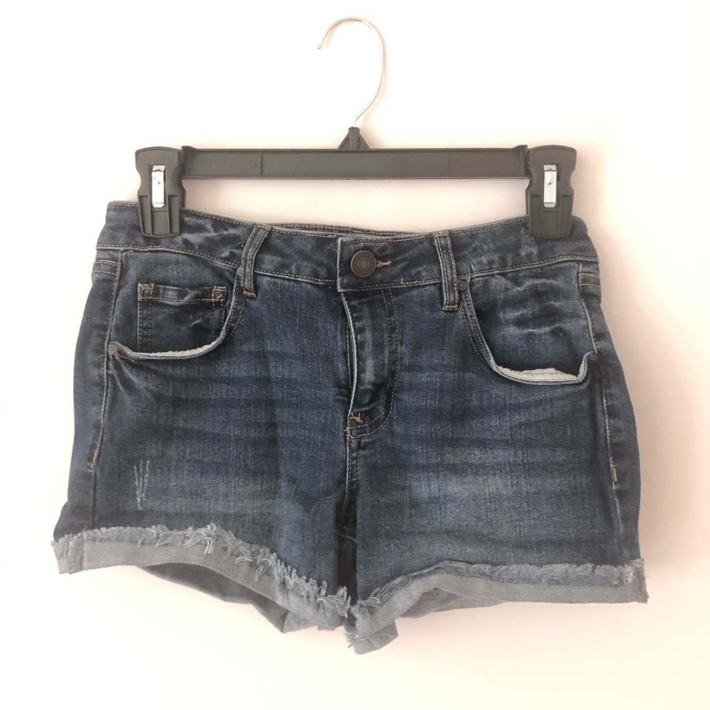 Dark-wash Jean Shorts